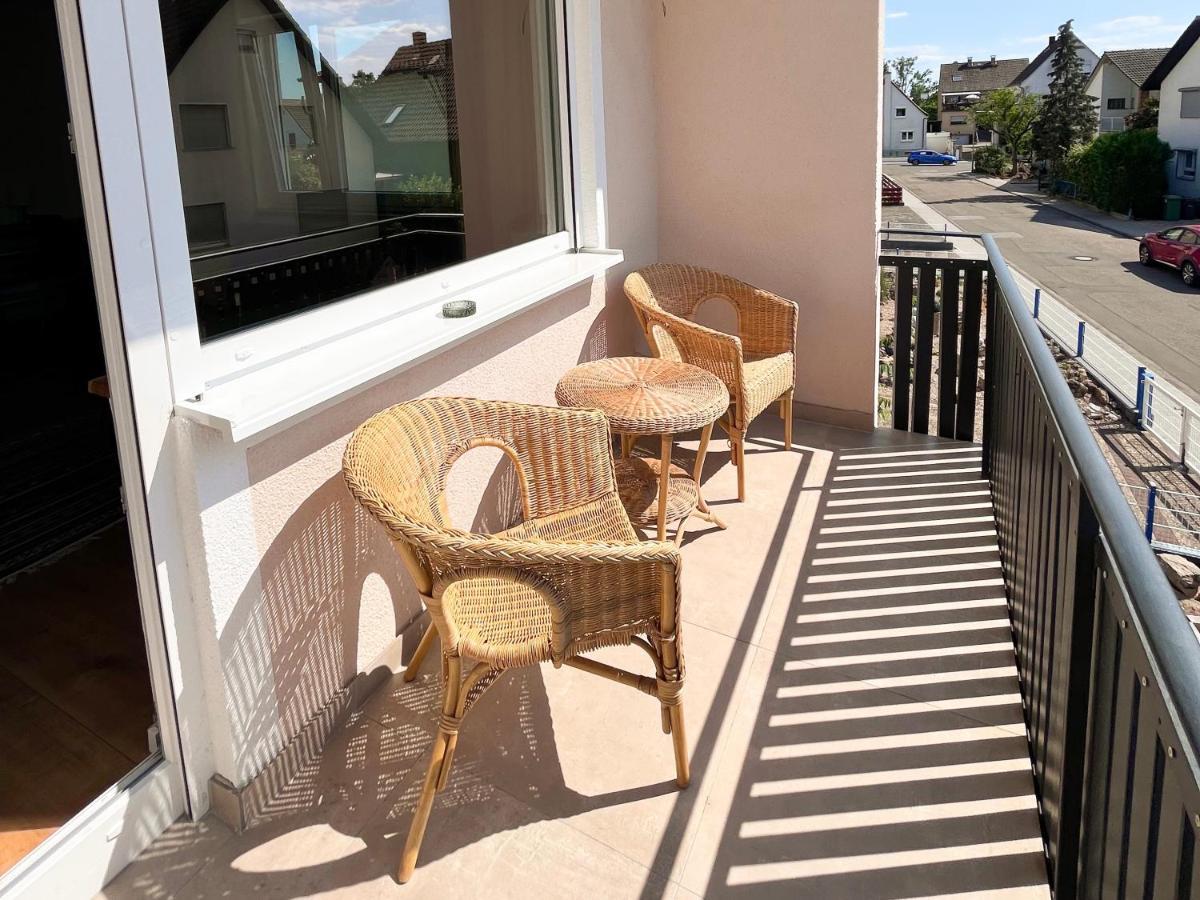 Helle und gemütliche Ferienwohnung in Lorsch Exterior foto