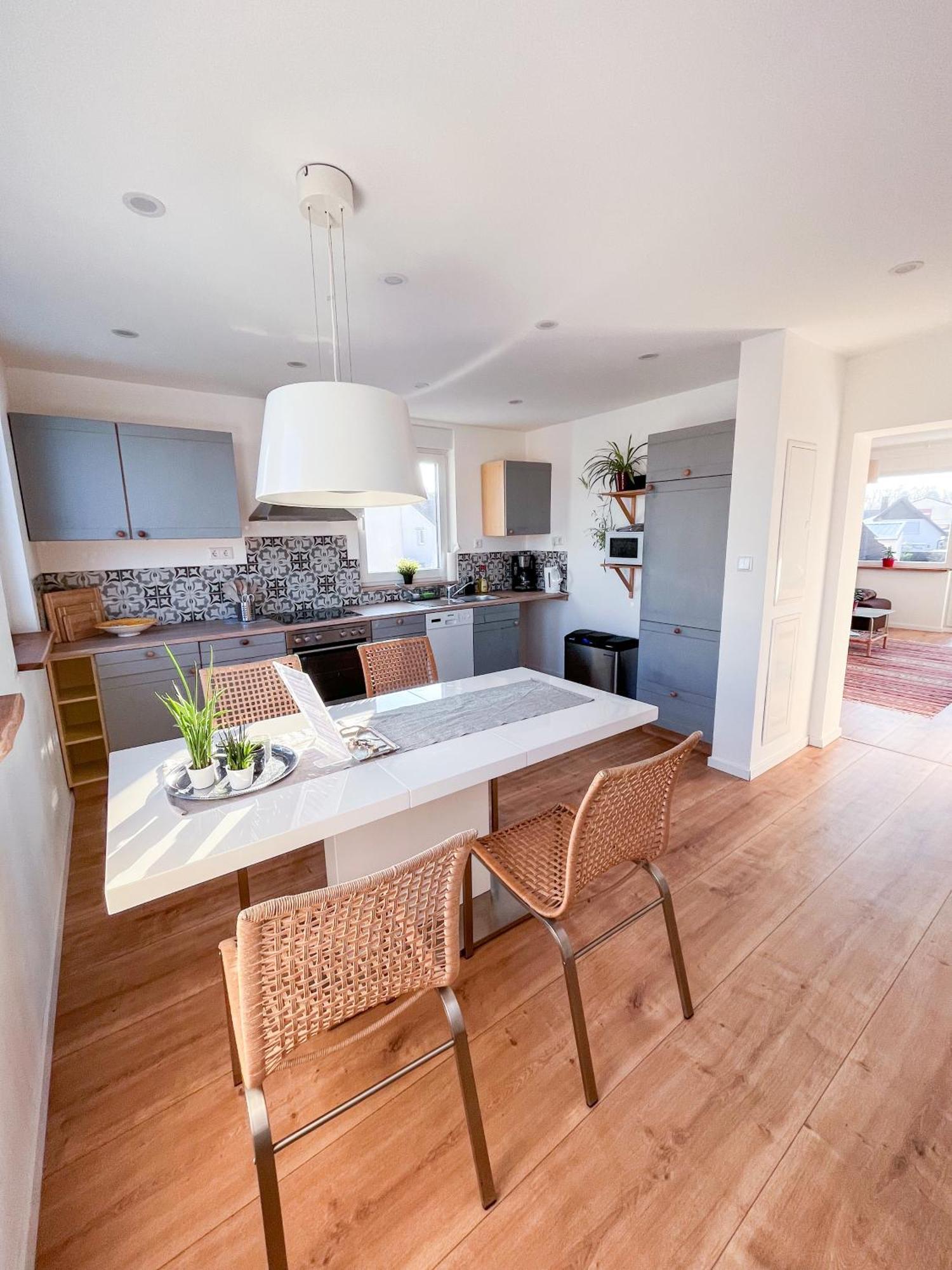 Helle und gemütliche Ferienwohnung in Lorsch Exterior foto